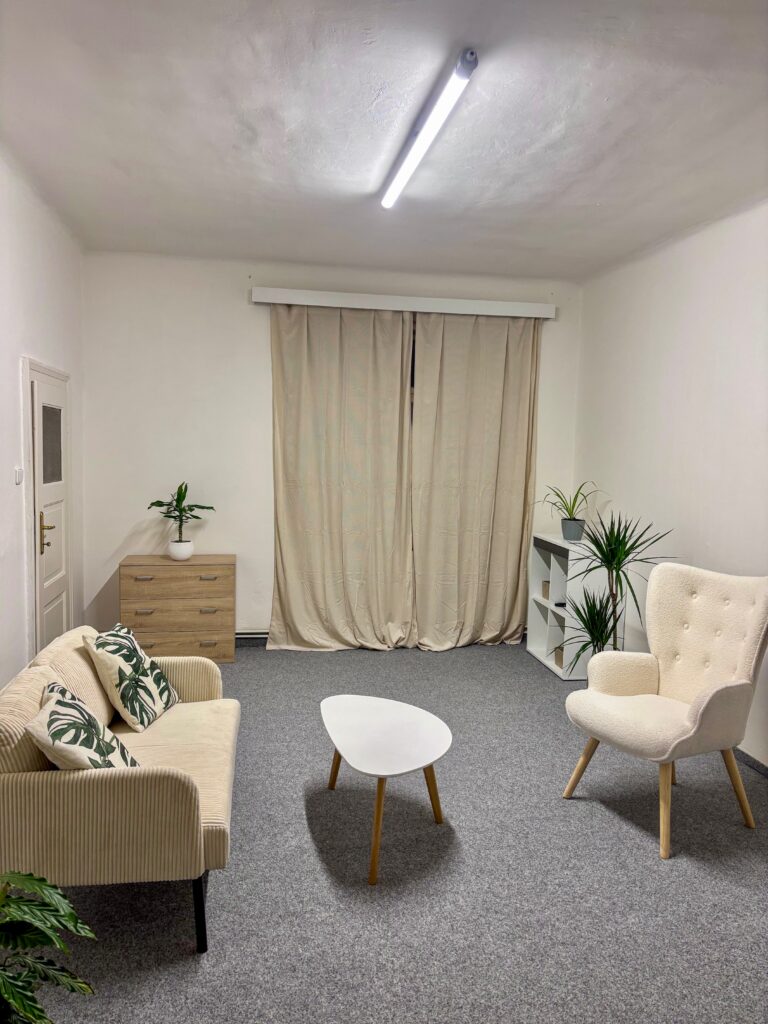 klient a terapeut na sezení